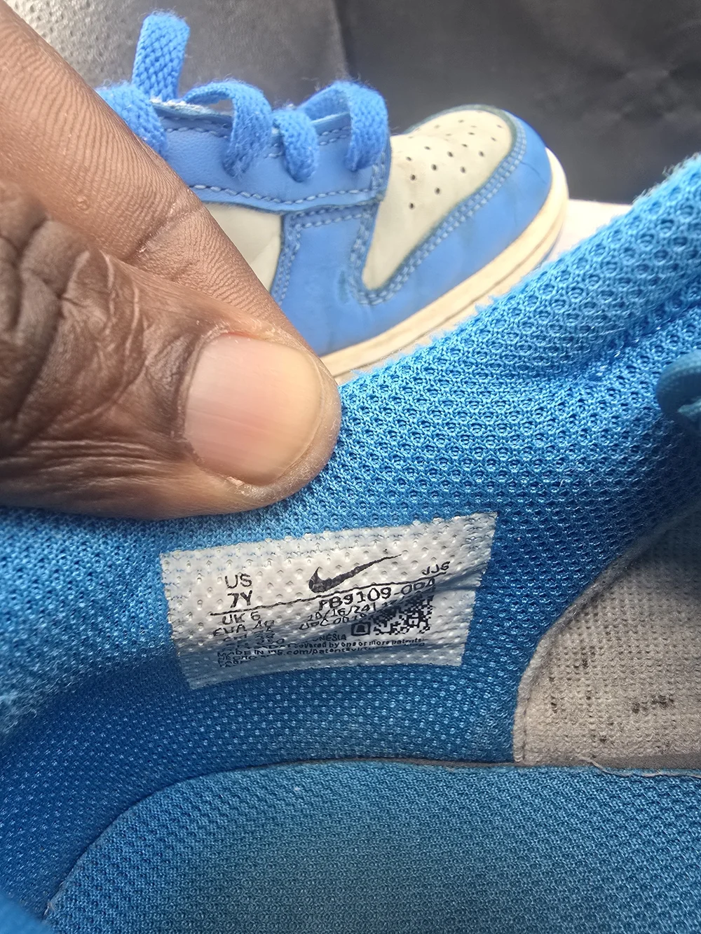 Nike Blue and White Low Top Sneakers